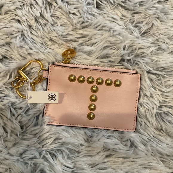 Tory Burch Handbags - Tory Burch “T” monogram card case coin case key fob wallet